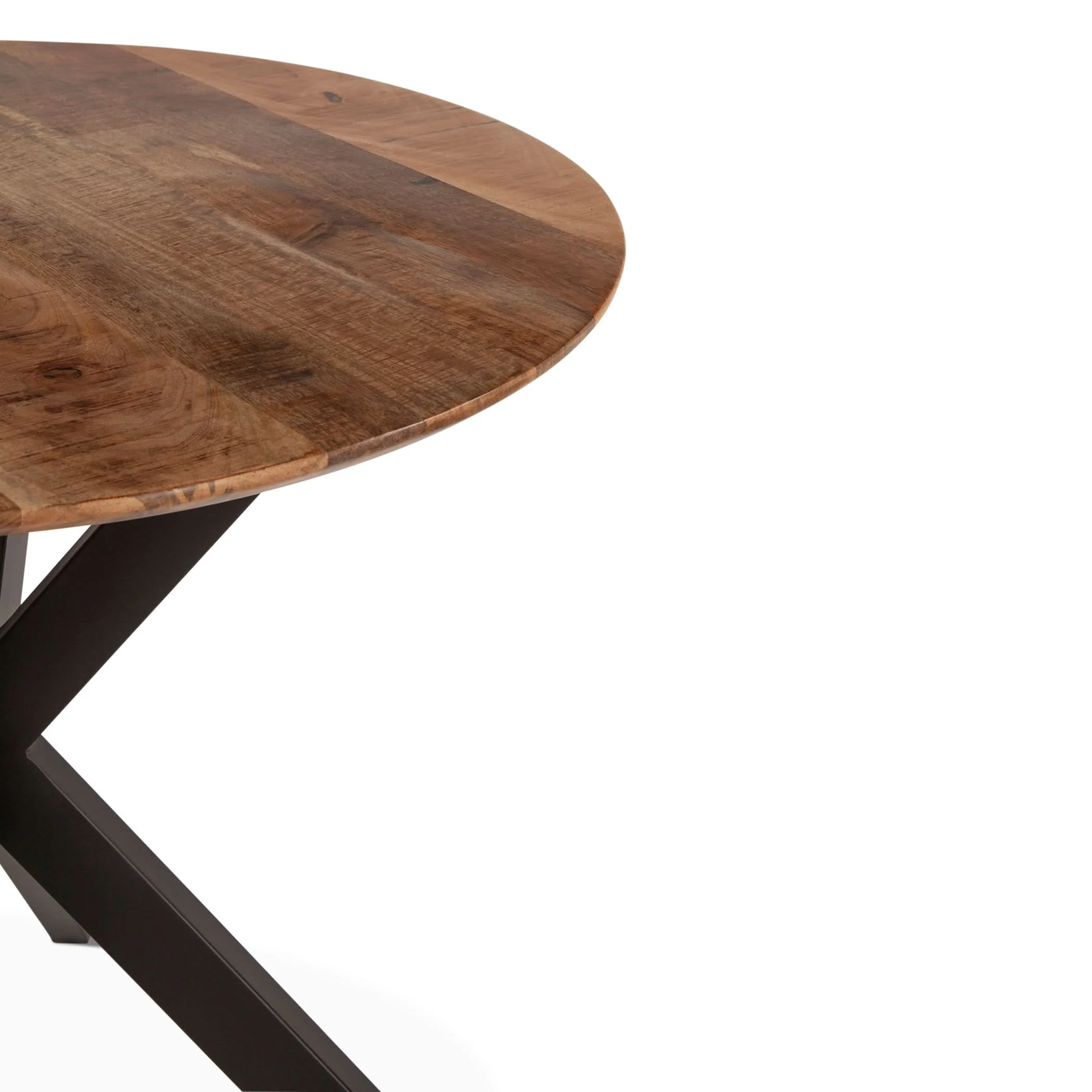 Santa Margherita Mango Wood and Iron Round Gathering Table - Image 4