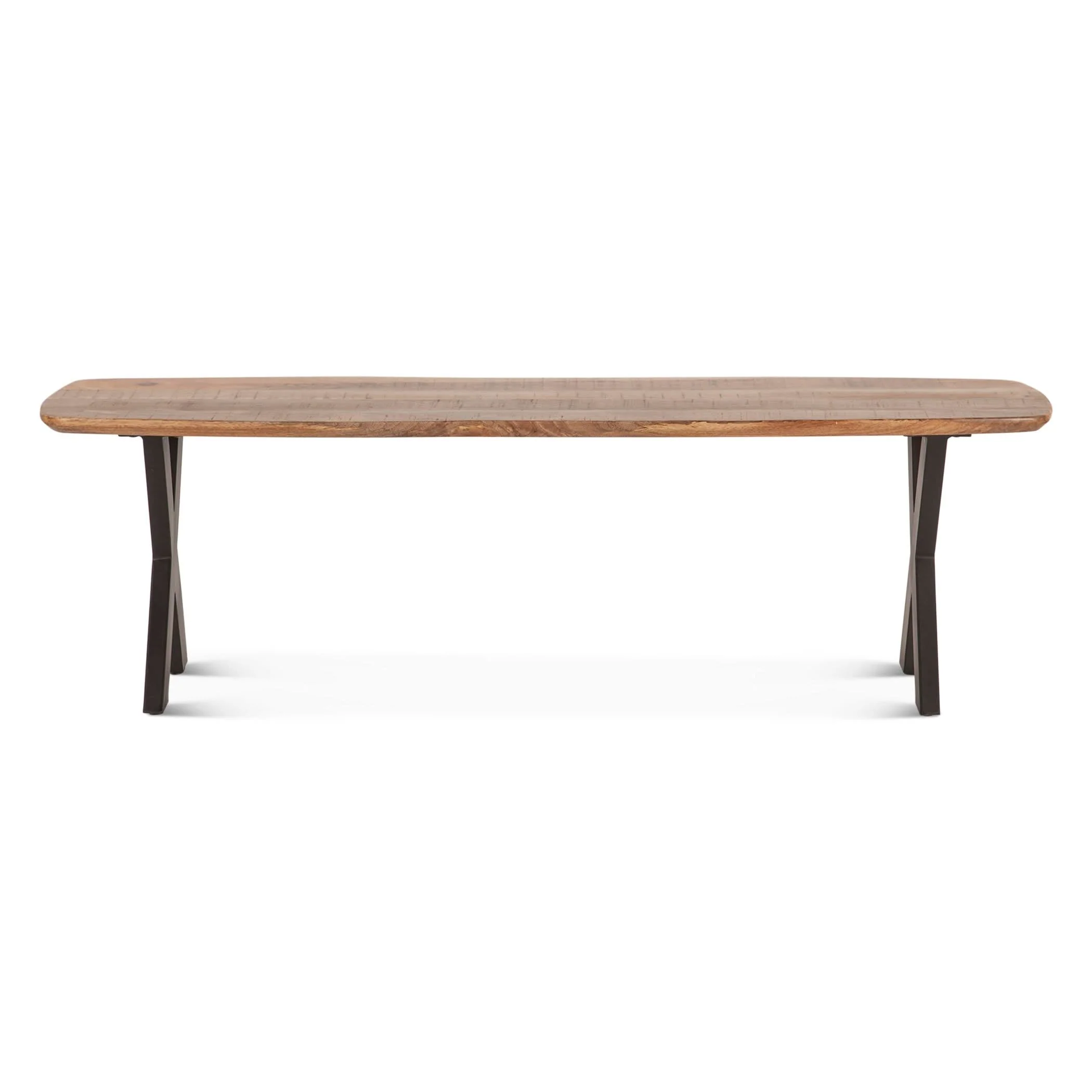 Santa Margherita Mango Wood and Iron Dining Bench - Image 2