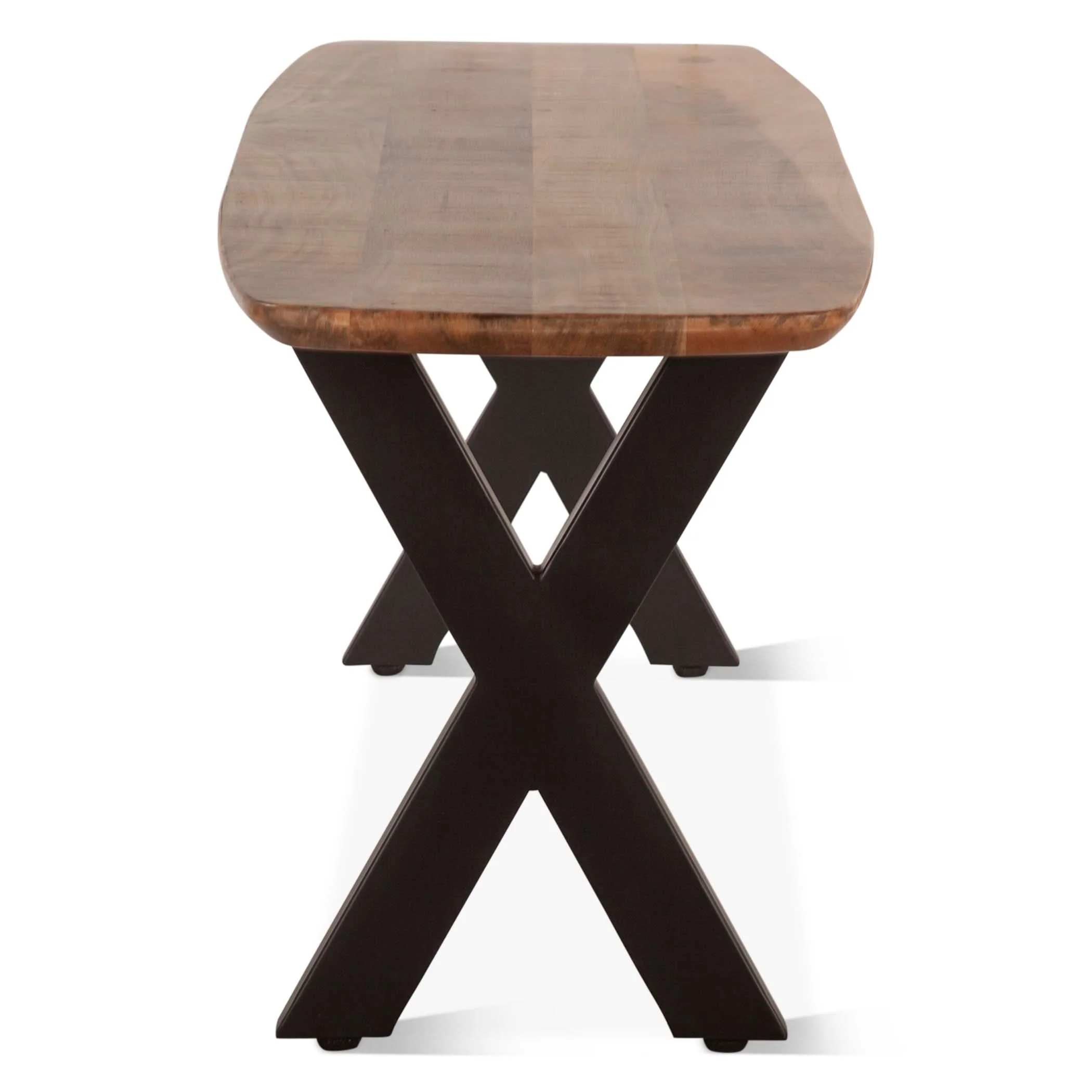 Santa Margherita Mango Wood and Iron Dining Bench - Image 5