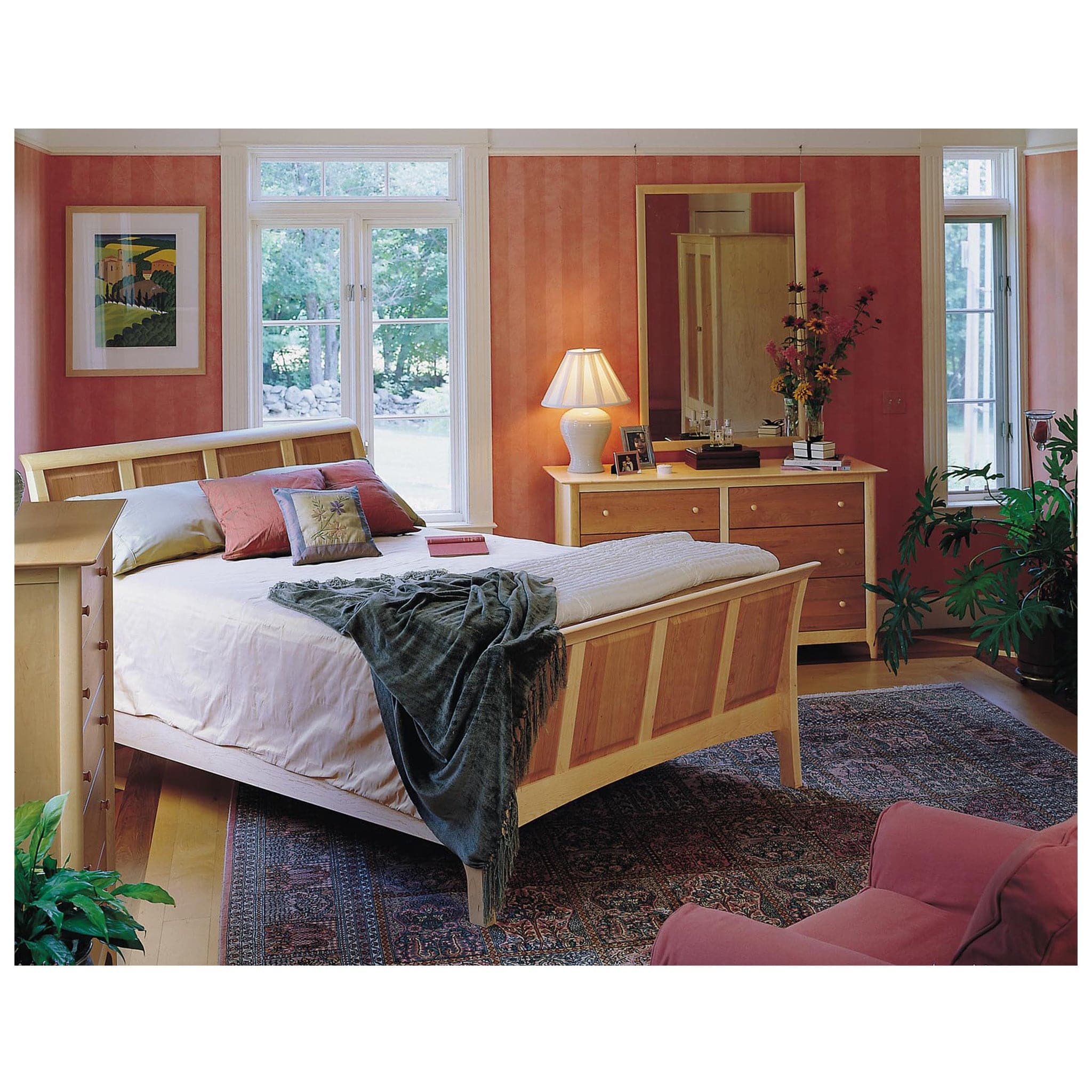 Copeland Sarah 51" Sleigh Bed with High Footboard, Box Springs Required - Image 3