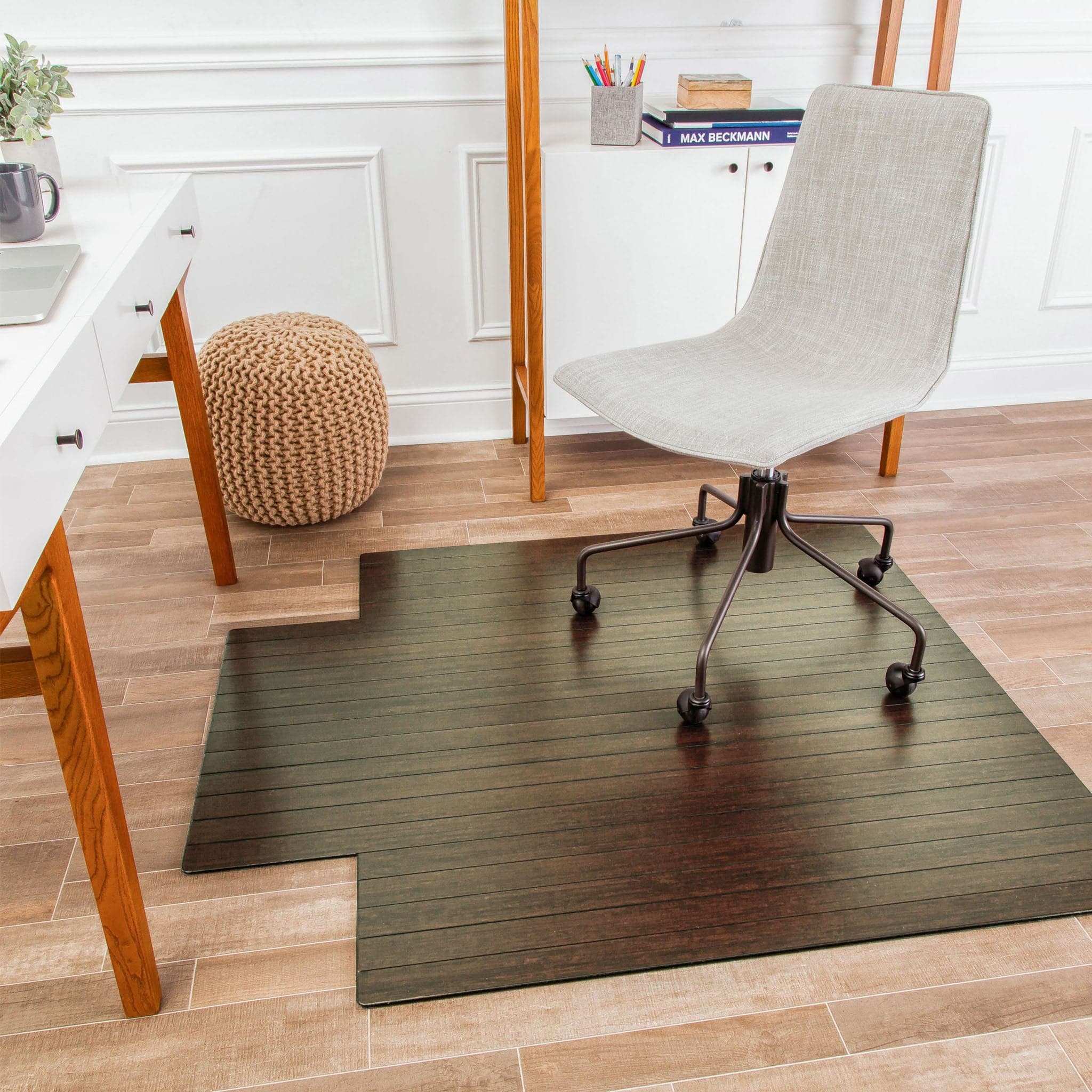 Standard Bamboo Chair Mat with Lip - Image 3