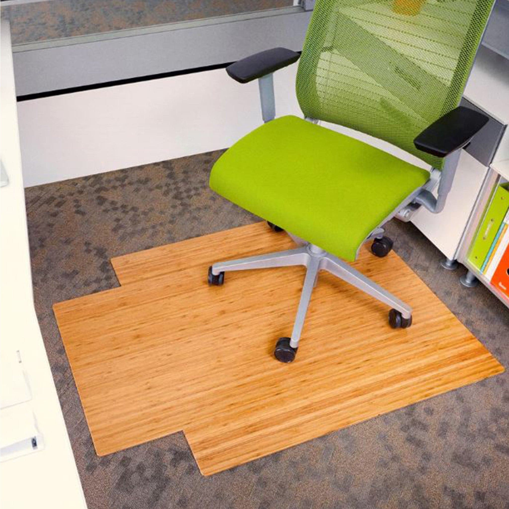 Standard Bamboo Chair Mat with Lip - Image 4