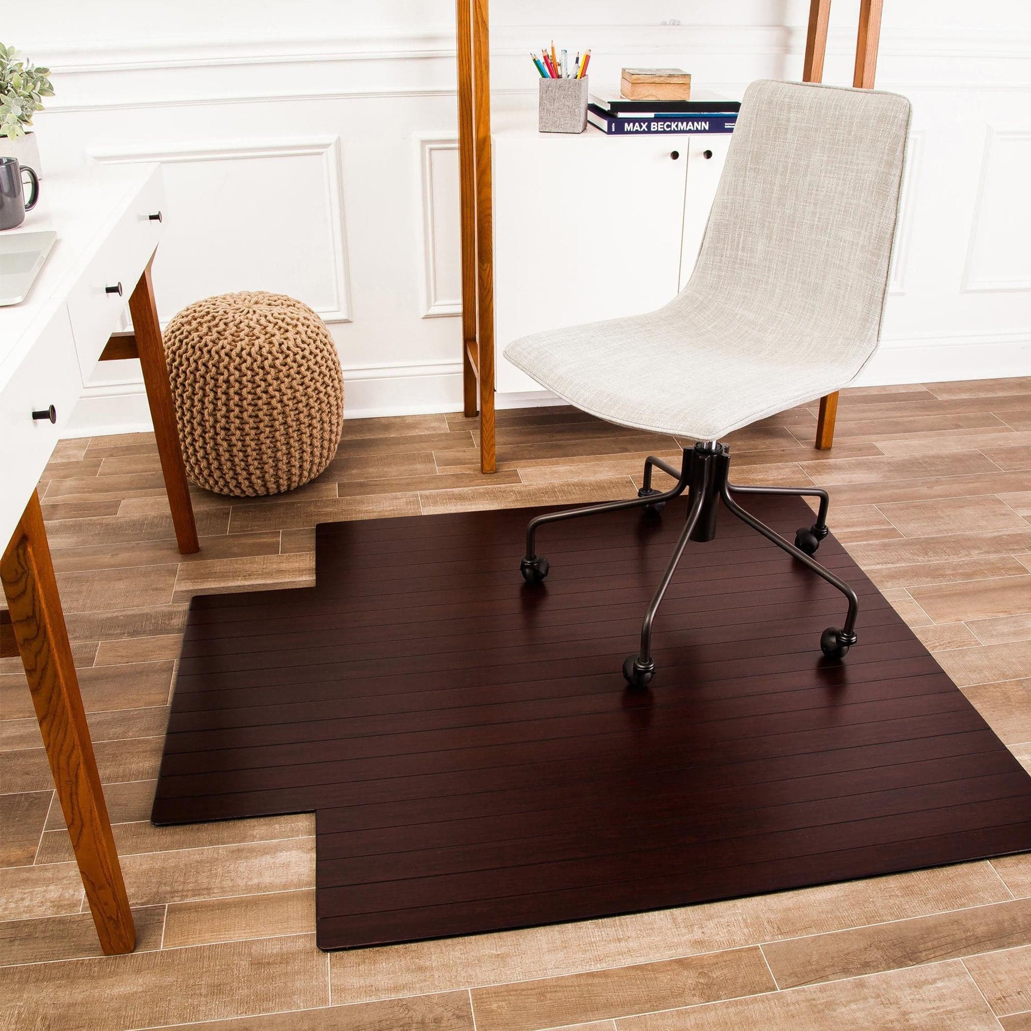Standard Bamboo Chair Mat with Lip - Image 5