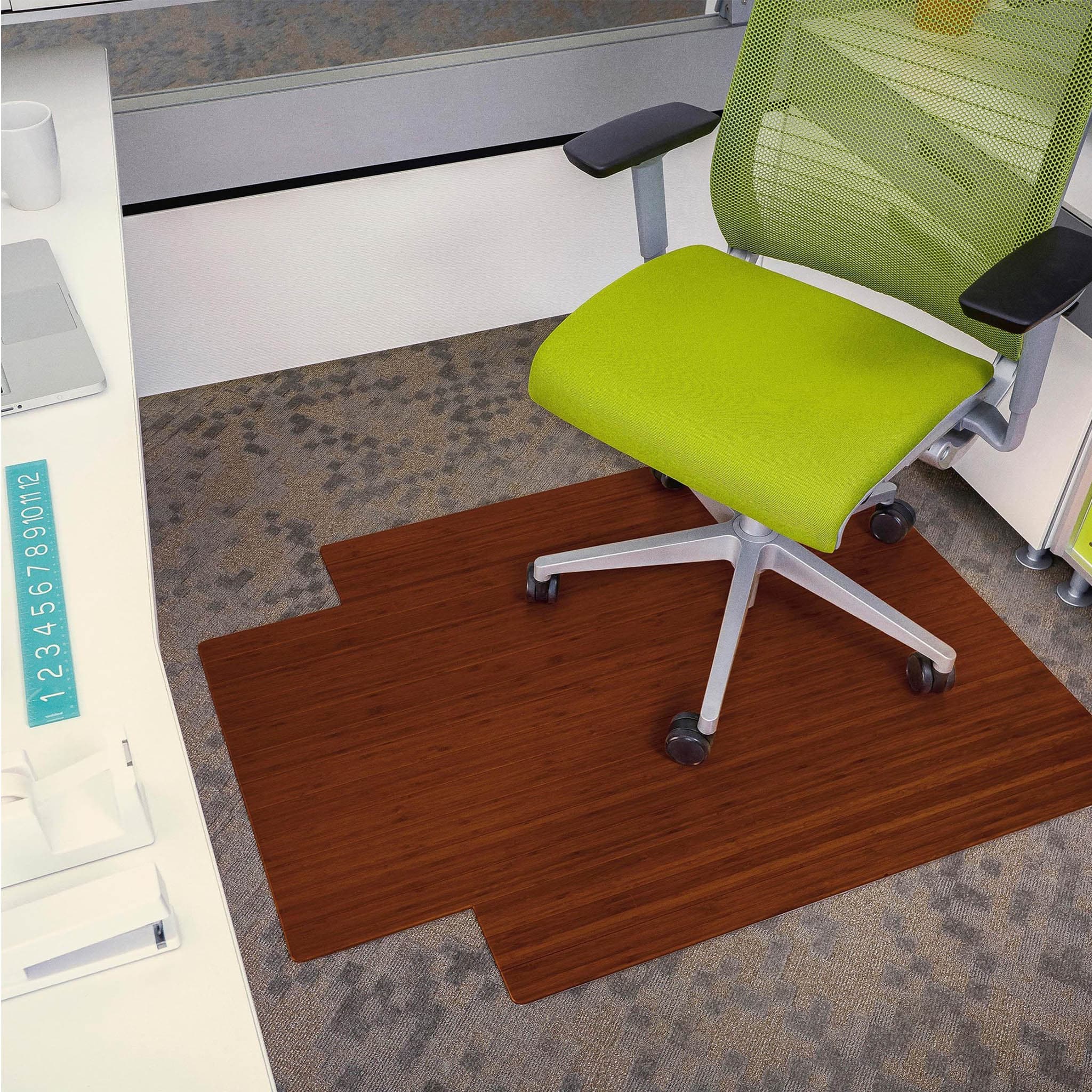 Standard Bamboo Chair Mat with Lip - Image 7