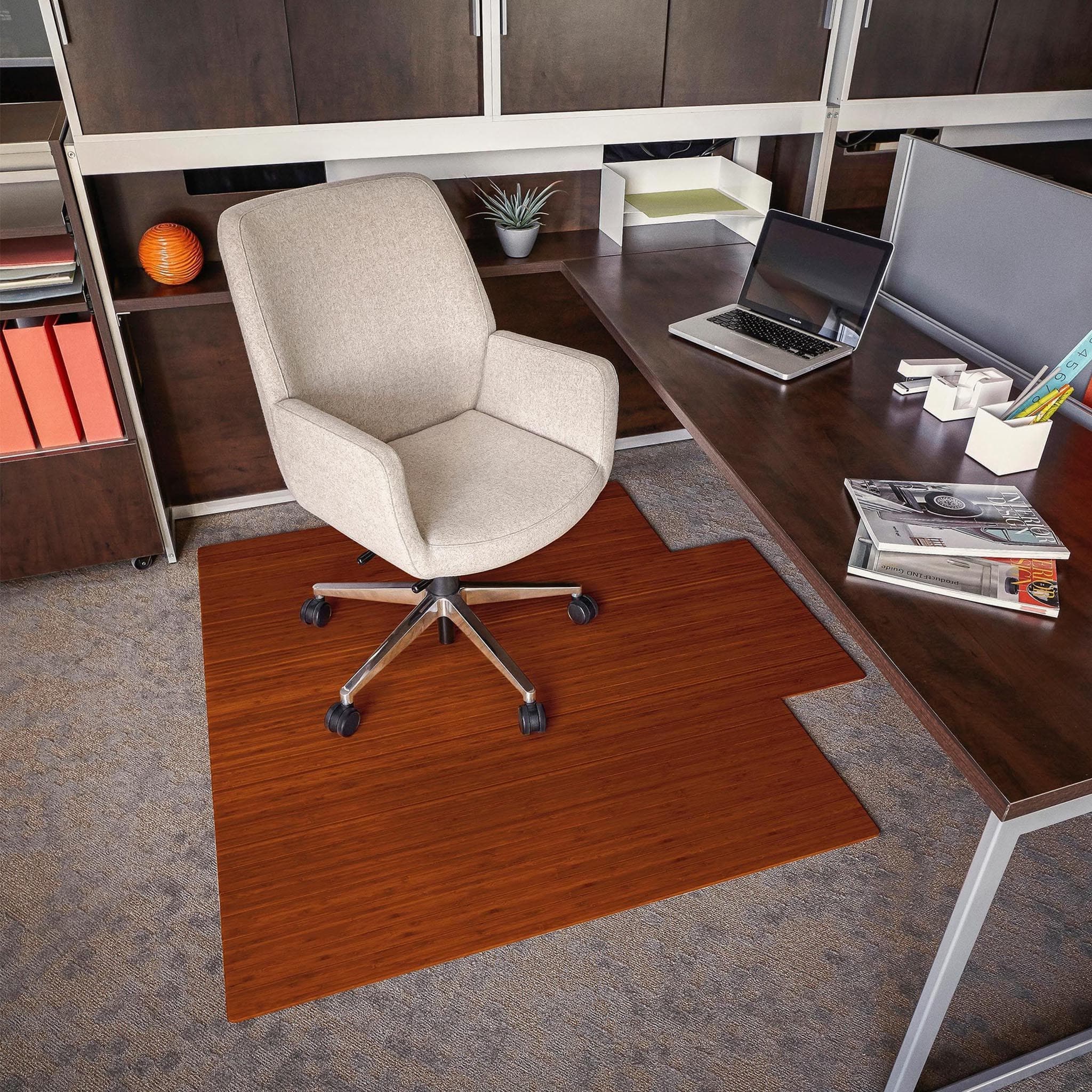 Standard Bamboo Chair Mat with Lip - Image 8