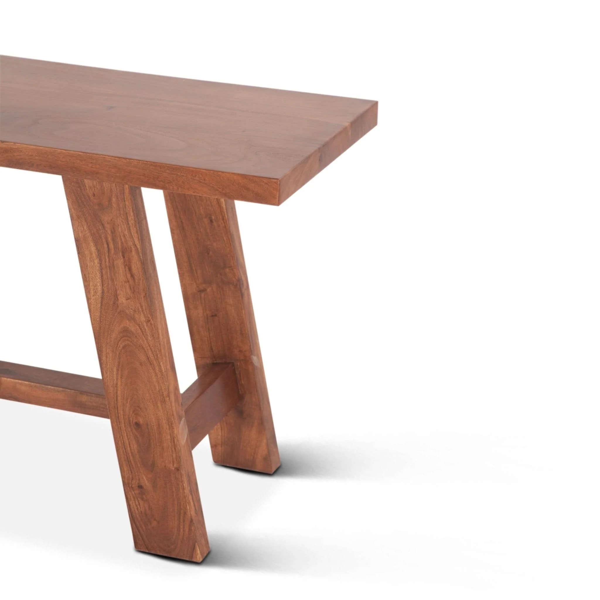 Stavenger 60" Acacia Wood Counter Bench in Cinnamon Brown - Image 5
