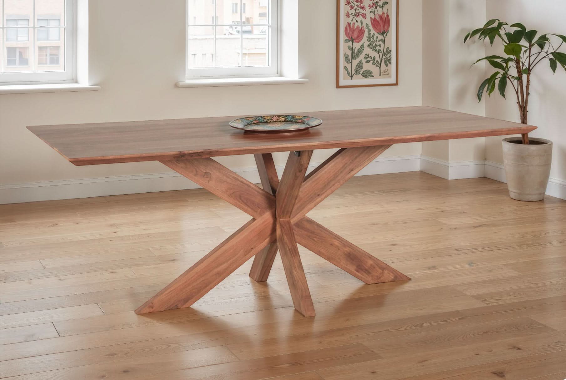 Stockholm 78" Weathered Acacia Wood Dining Table - Image 3