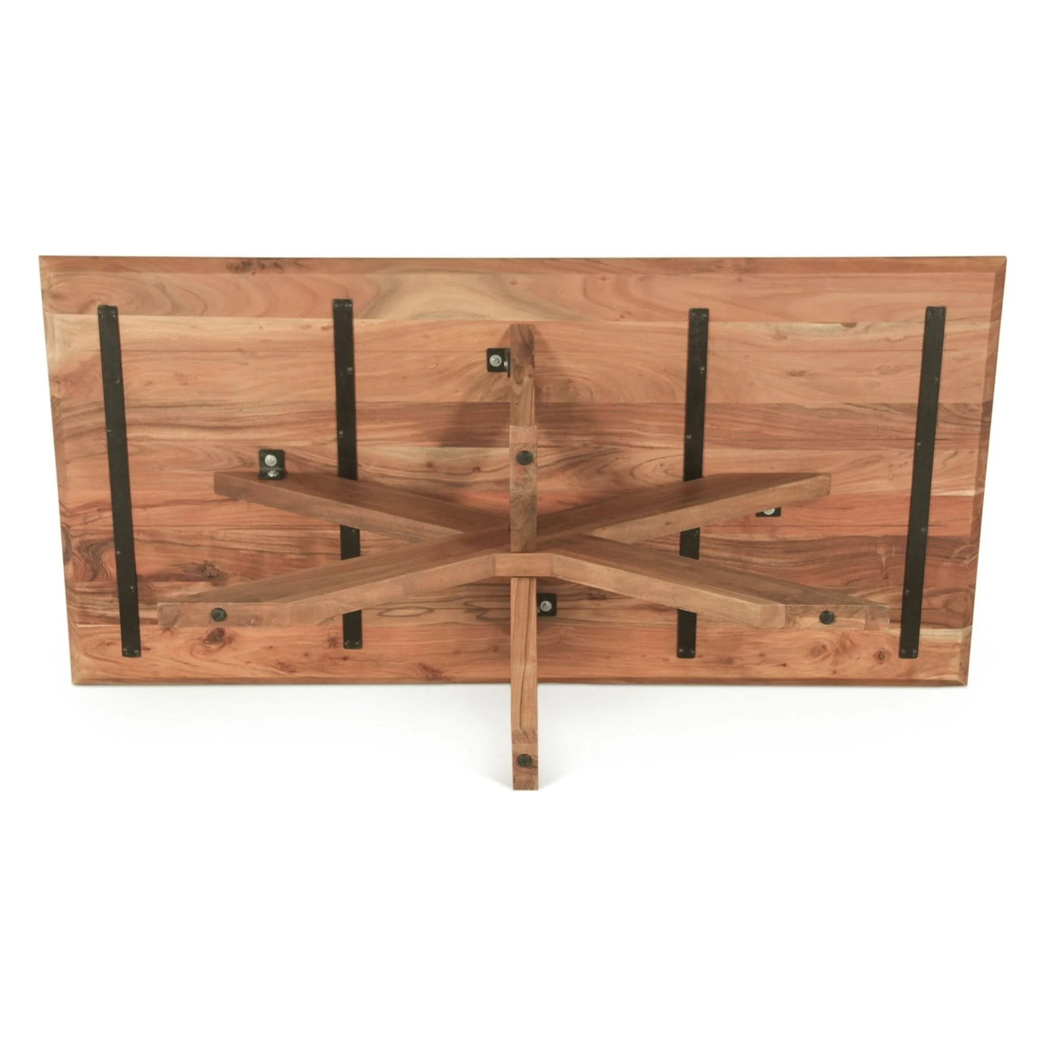 Stockholm 78" Weathered Acacia Wood Dining Table - Image 7
