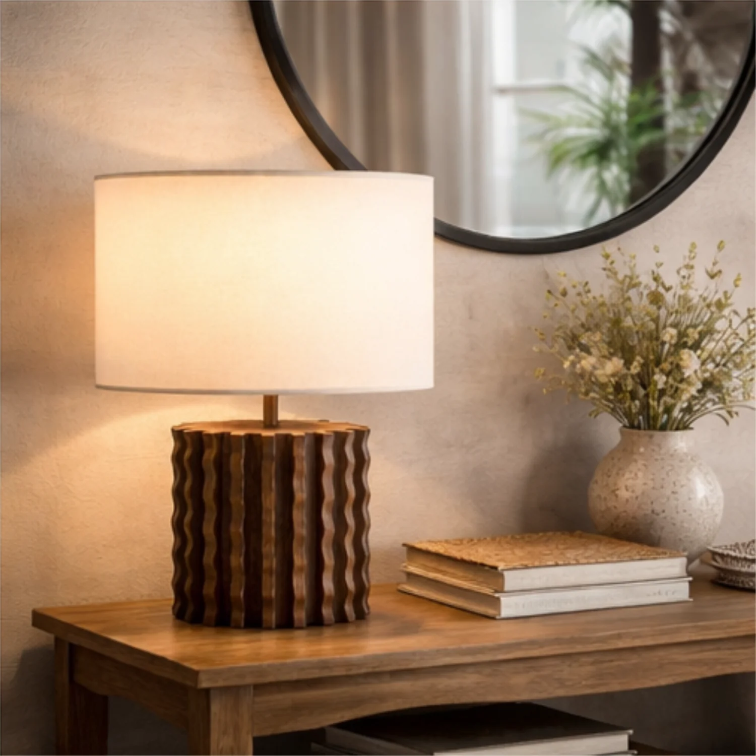 Swirl Oak Table Lamp - Image 3