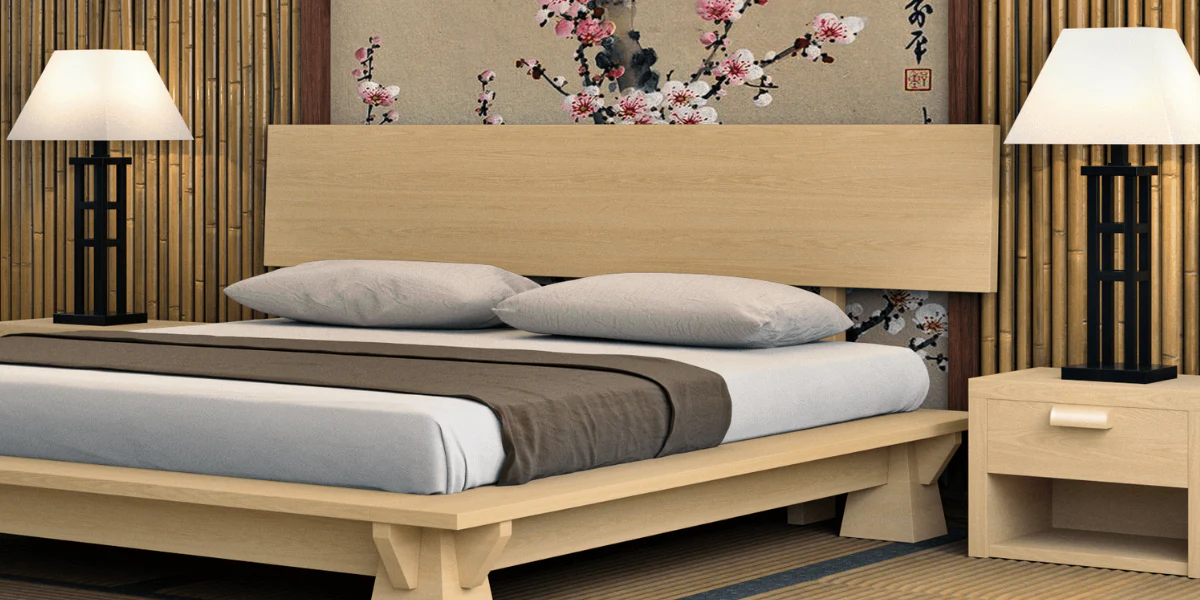 Takuma Japanese Platform Bed Headboard - Image 9