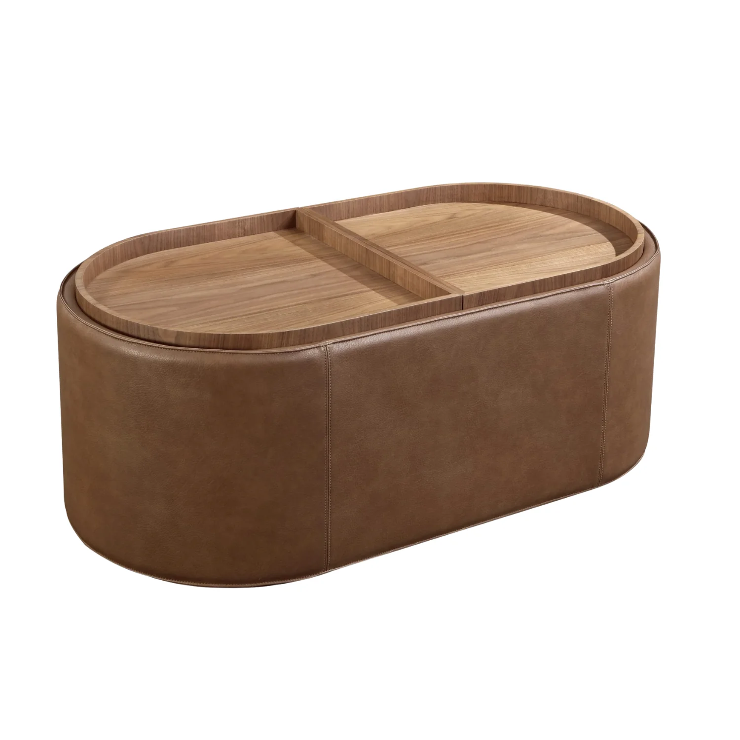 Yeal Leather Upholstered Storage Coffee Table - Image 2