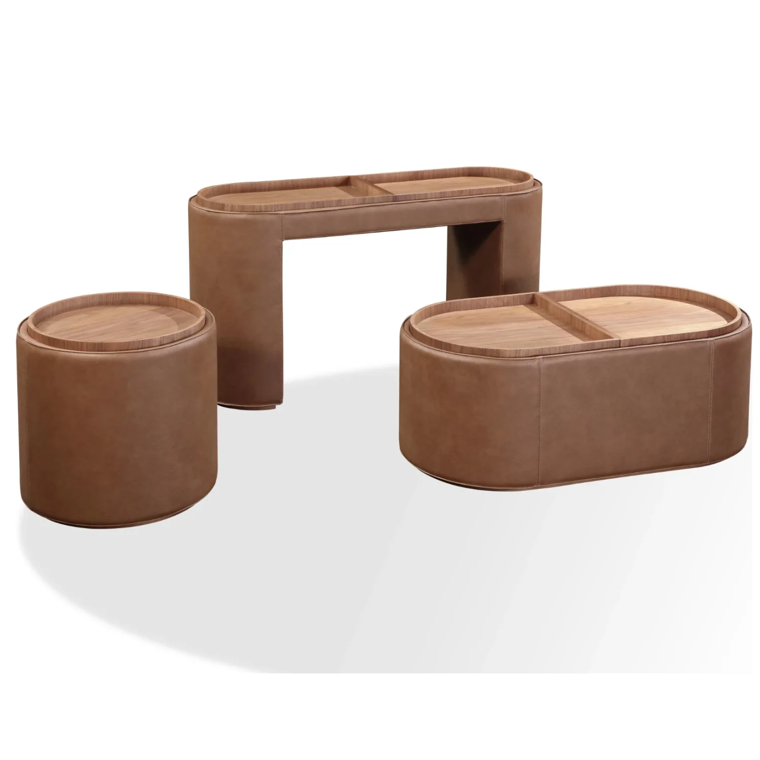 Yeal Leather Upholstered Storage Coffee Table - Image 6