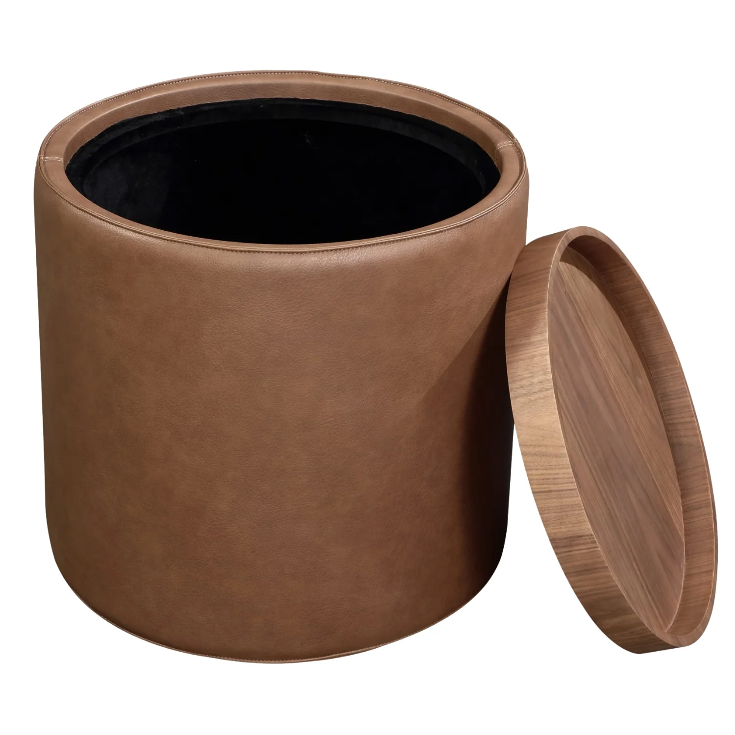 Yeal Leather Upholstered Storage End Table - Image 2